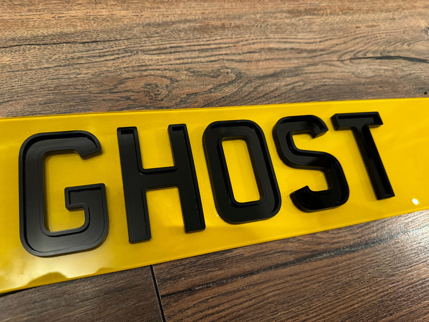 4D Acrylic Ghost Number Plate